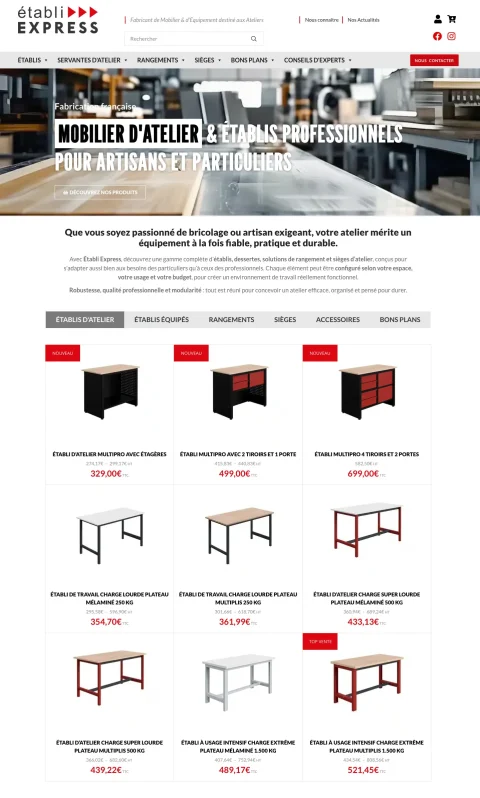 Etabli Express Screen AliasWeb