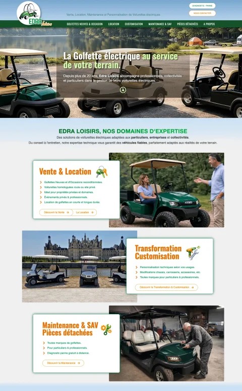 Golfettes Edra Loisirs - AliasWeb